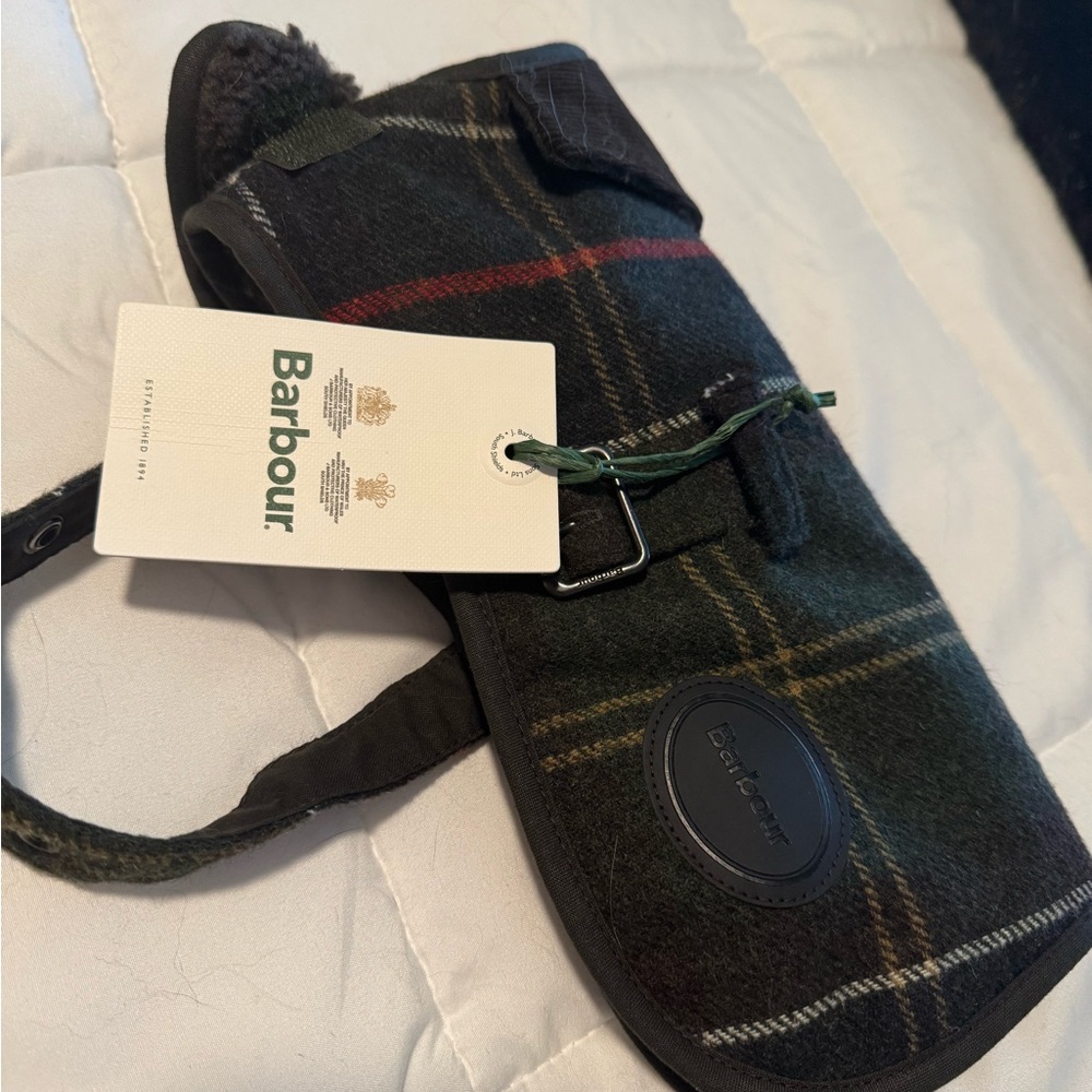Barbour Green XS Dog coat with Classic Tartan Design waterproof